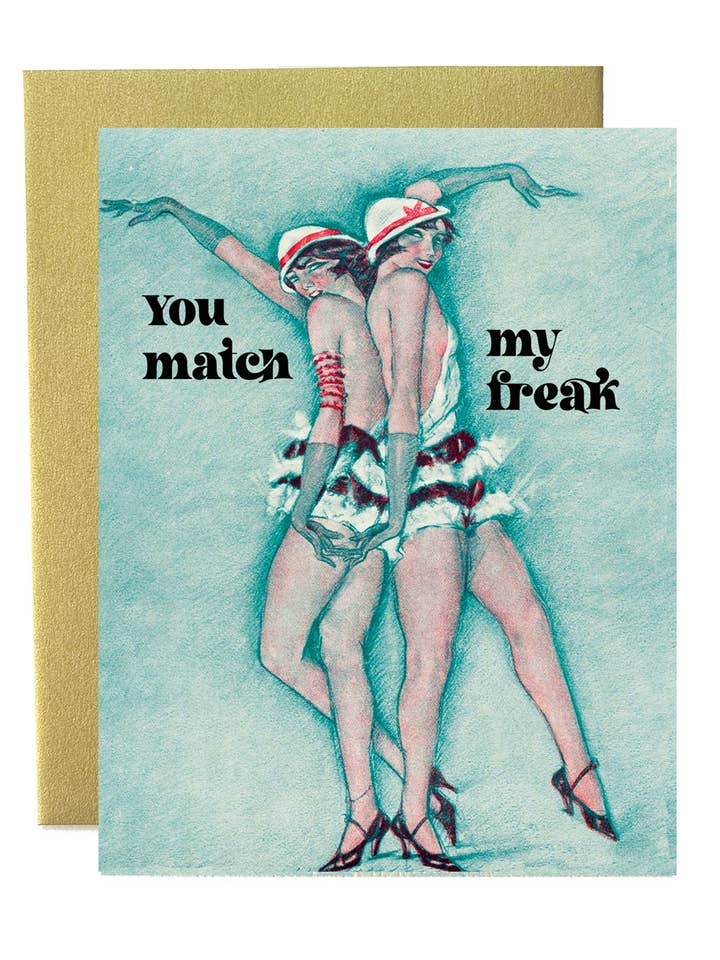 You Match My Freak Art Deco Card for wholesale by The Twentieth