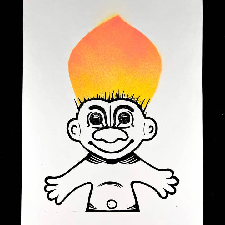 Pixel Palmer - Wholesale Art Print - Troll Dolls - Screen Print4
