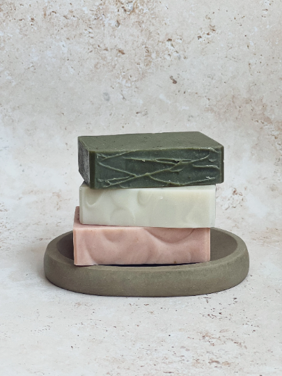 Smells Like Home Store - Wholesale Bath Soap Dish - Concrete oval soap dish1