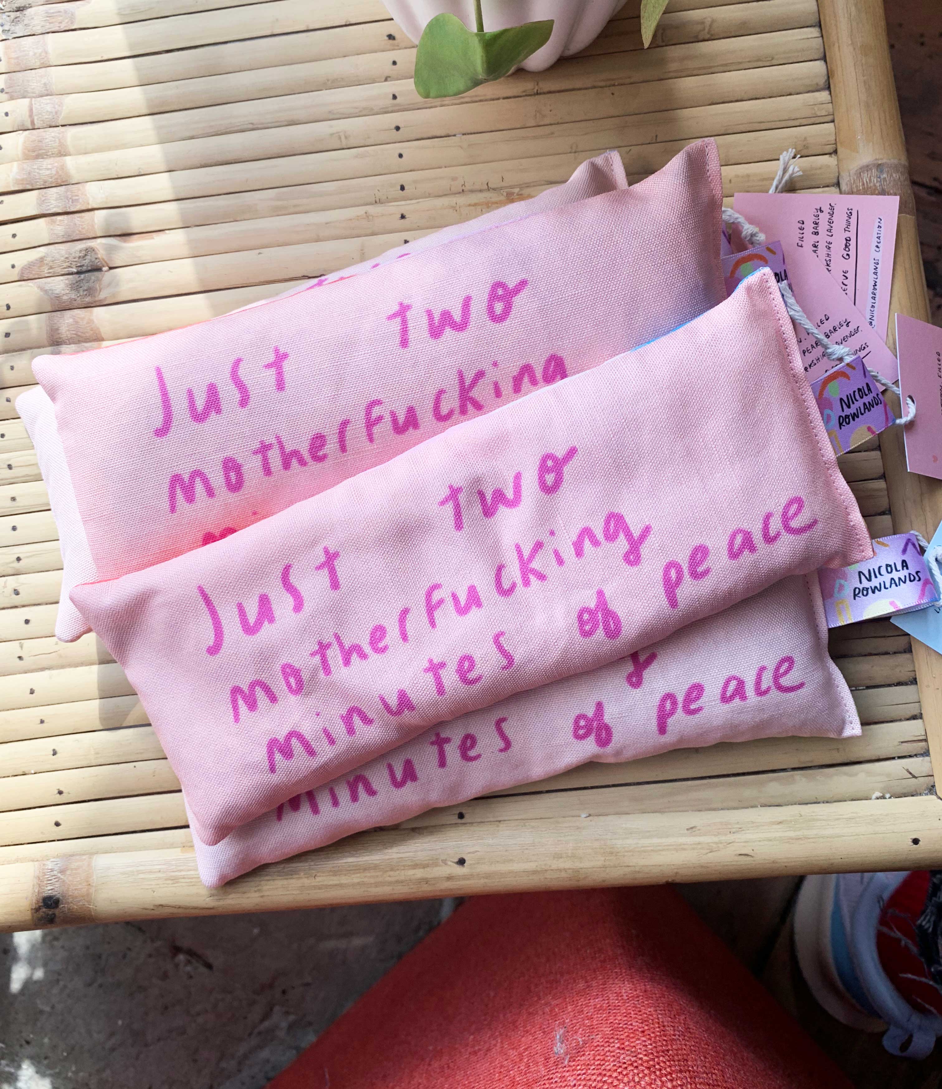 Nicola Rowlands - Wholesale Spa/Therapy Pillow - Two MF minutes lavender eyebag