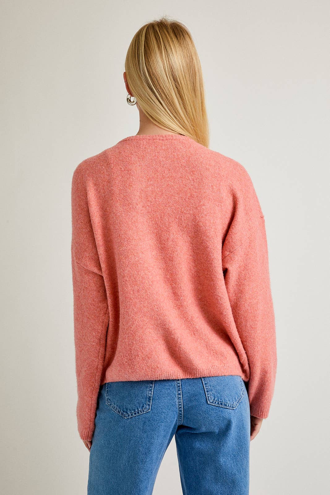 LE LIS - Wholesale Cardigan - Women's - LONG SLEEVE CREW NECK SWEATER CARDIGAN46