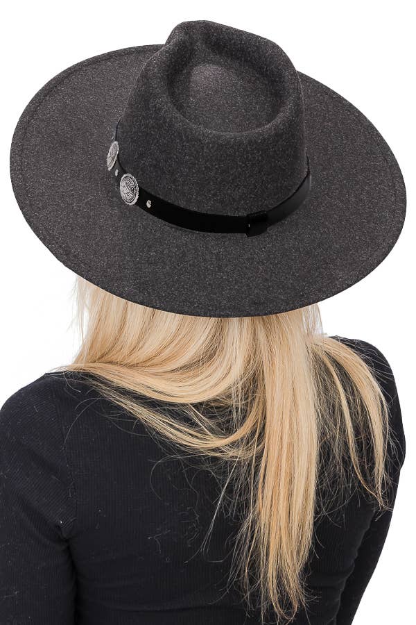 Cap Zone - Wholesale Fedora - Women's - Stagecoach Belt Pinch Crease Faux Wool Rancher Hat1