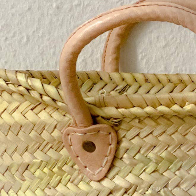 dear Morocco - Vente Paniers - Panier de marché français marocain avec petit poignée en cuir16