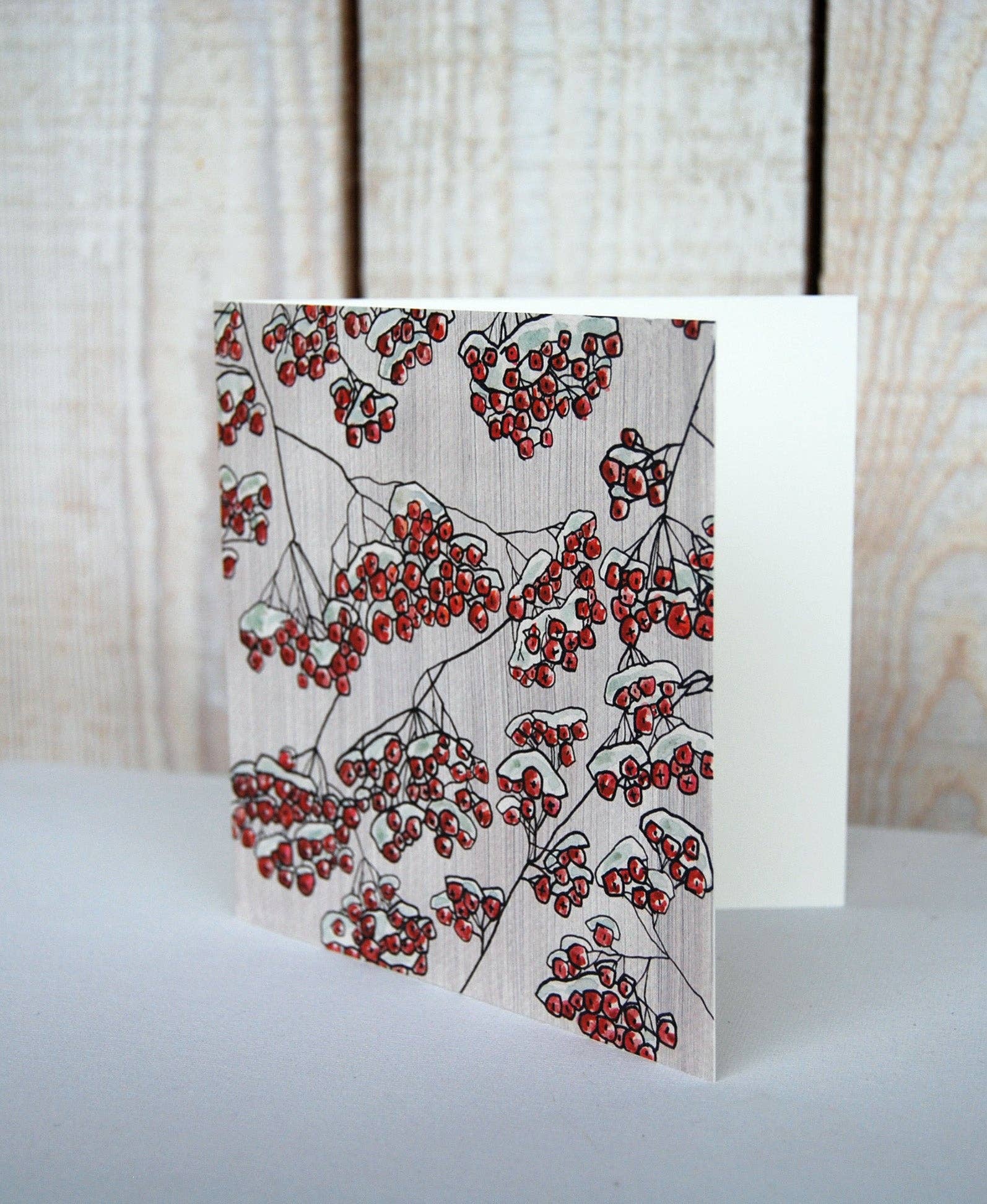 MyDesignPictures - Wholesale Christmas Card - Rowan Berries, Folded Card 23