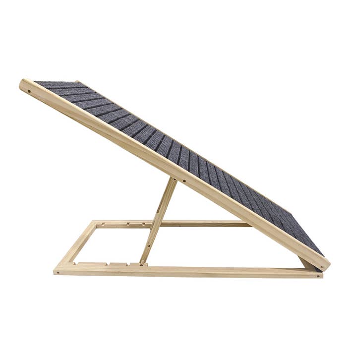 Natural Wood Dog Ramp for Bed, Extra Wide Non-Slip Pet Ramp, Foldable for wholesale on Faire7