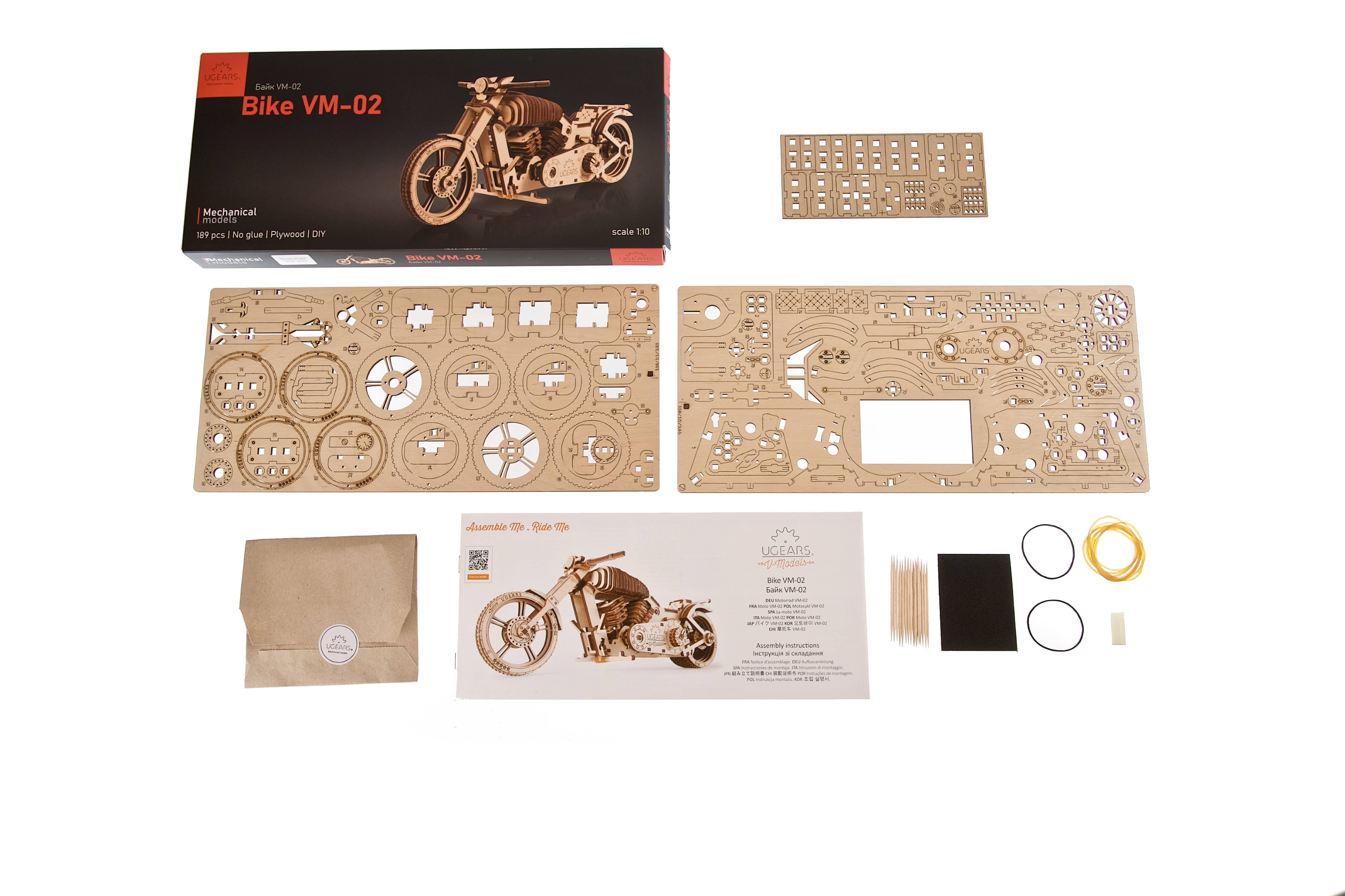 Ukidz LLC - Wholesale DIY Craft Kit - UGears Bike VM-02 -Wooden 3D Puzzles - DIY4