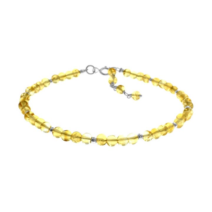 Pulseira de contas de citrino e prata Jaelyn cluster por atacado de Kali Ma Designs - Sterling Silver Jewellery