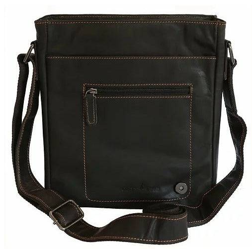 Greenwood Leather - Vente Sac porté épaule – unisexe - Sac à bandoulière en cuir Torquay - GW8368