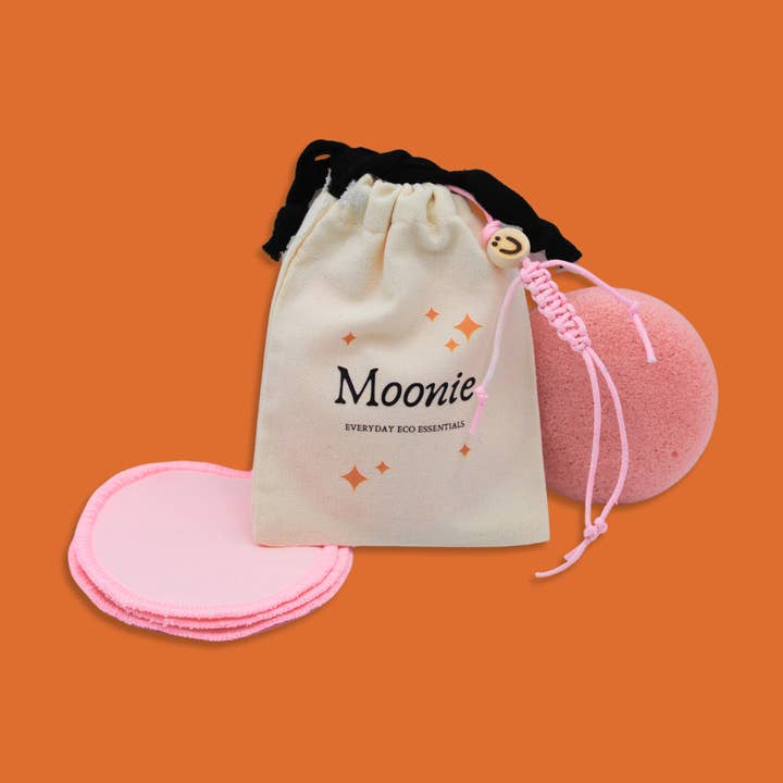 Pink Zero-Waste Skincare Kit for wholesale by Moonie Eco Friendly Products