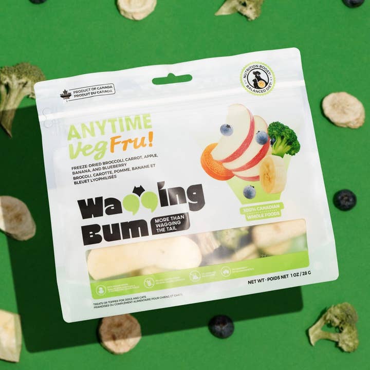 ANYTIME VegFru! Freeze-dried Veggies and Fruits for wholesale by Wagging Bum