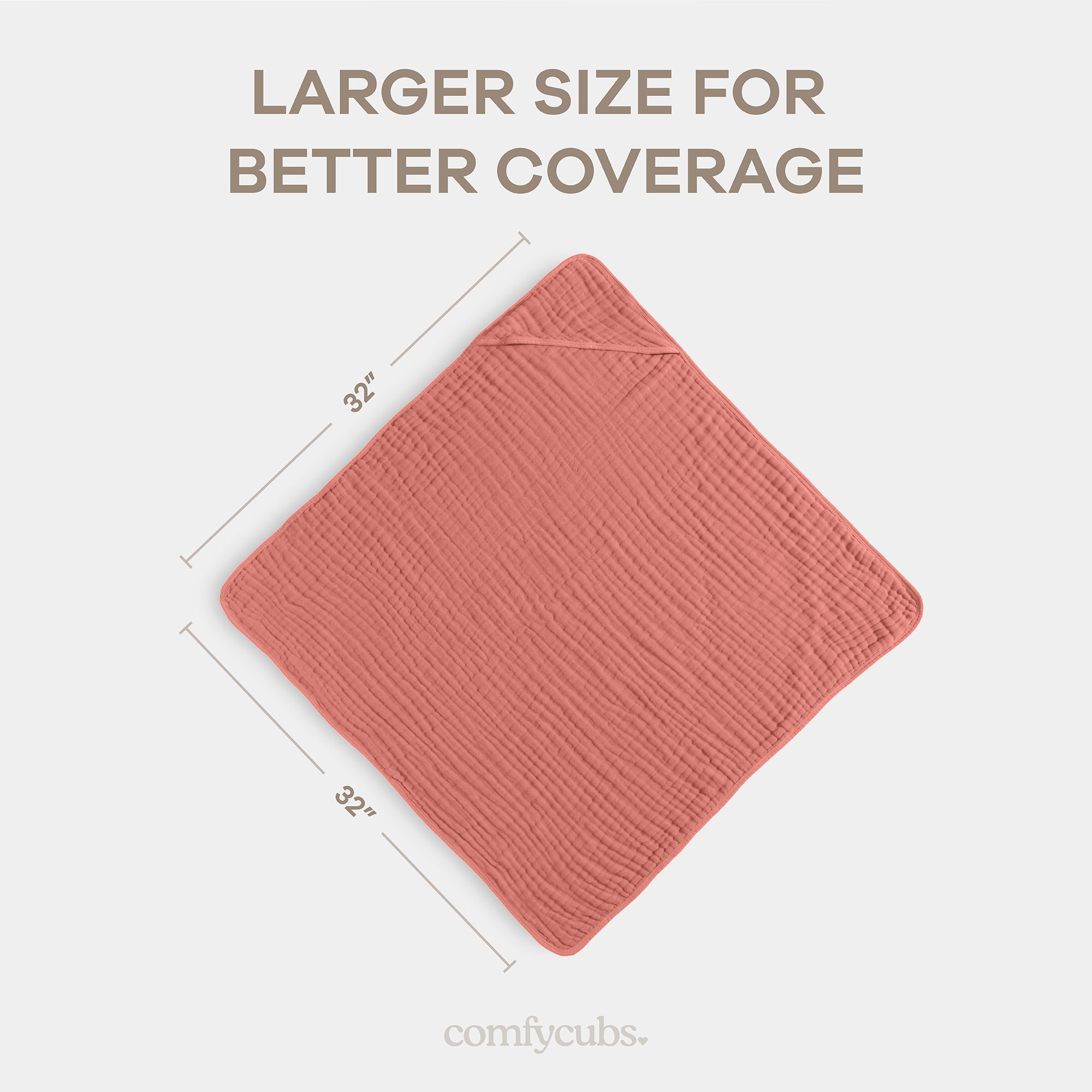 Comfy Cubs - Vendita all'ingrosso Asciugamano con cappuccio - Bambini e neonati - Asciugamano con cappuccio per neonati, 6 strati 100% cotone mussola di Comfy Cubs33