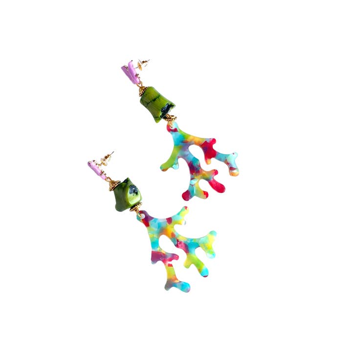 Roselinde - Vendita all'ingrosso Orecchini pendenti - Corallo. PDB