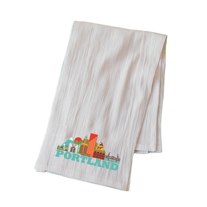 Torchon Portland Cityscape pour la vente par All Good Living