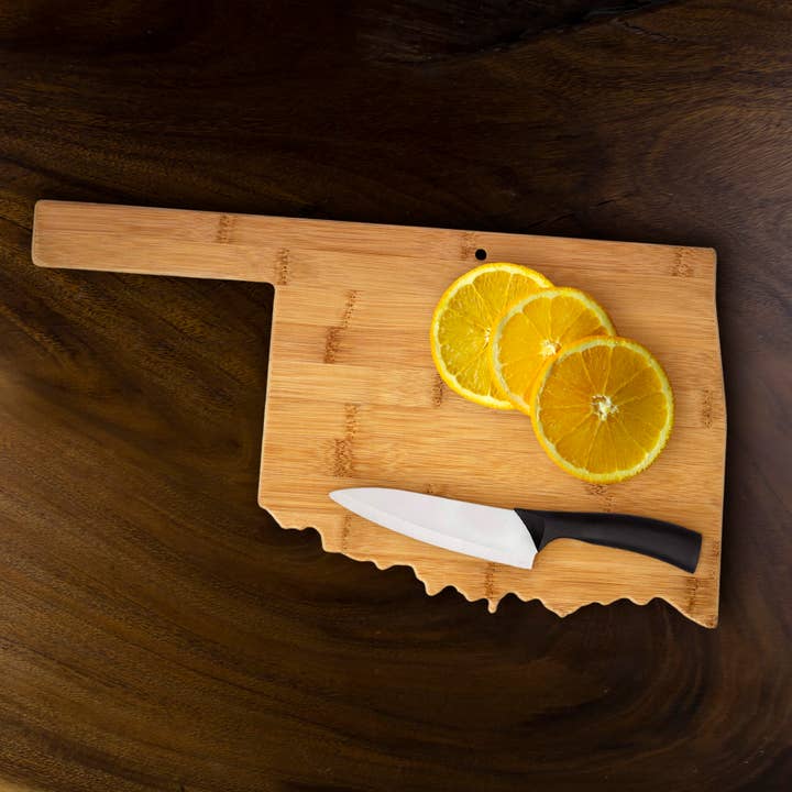 Totally Bamboo - Wholesale Cutting Board - Oklahoma State-Shaped Bamboo Serving & Cutting Board
