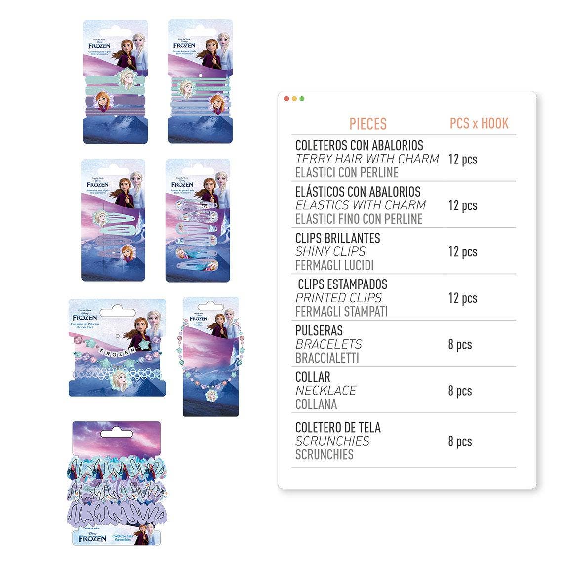 Mastoys, S.L. - Wholesale Retailer Display - Kids & Baby - 72PCS FROZEN DISPLAY HAIR ACCESSORIES - 25000032001