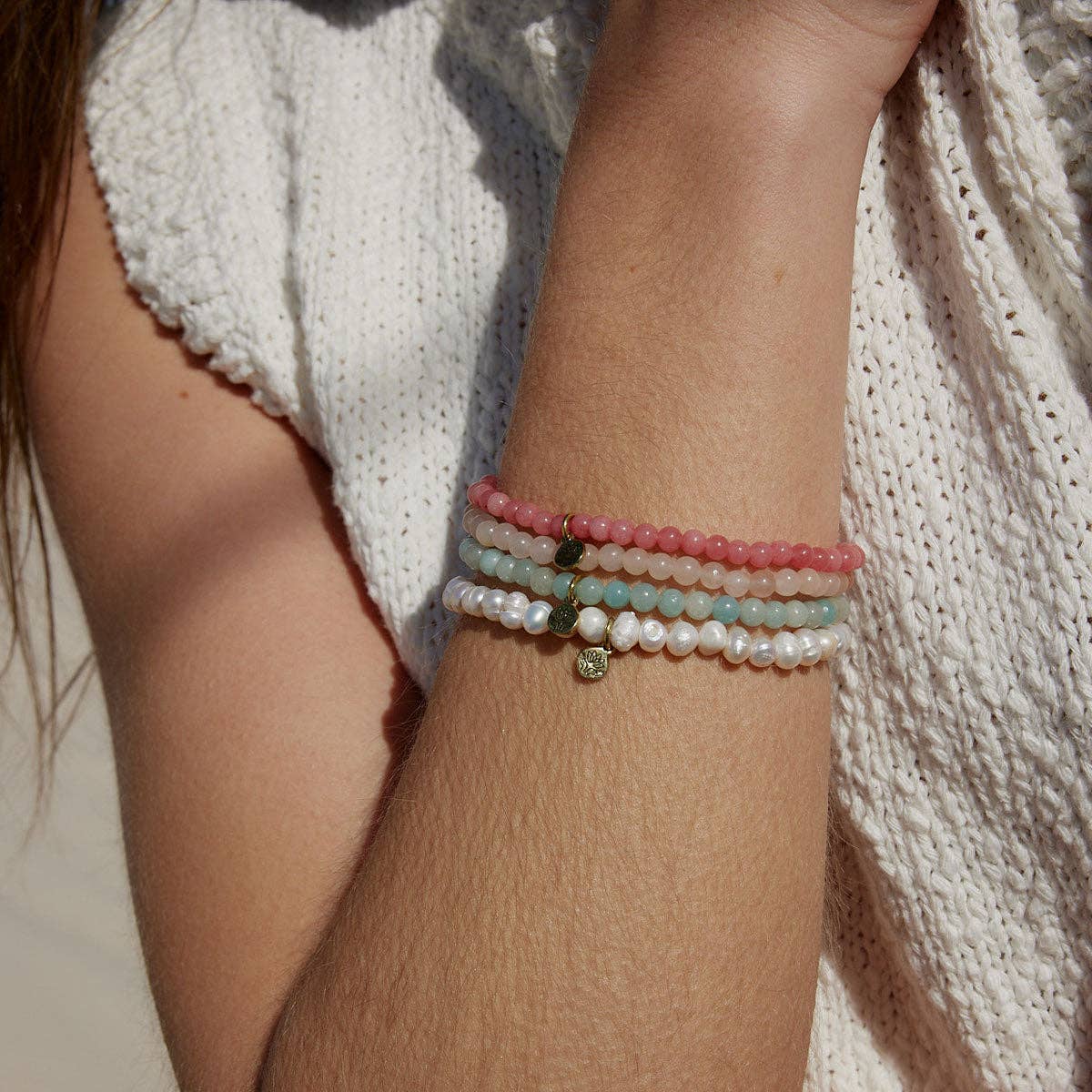 Palas Jewellery – Großhandel Perlenarmband – Pfirsich-Aventurin 'Heilung' Heilstein-Armband3