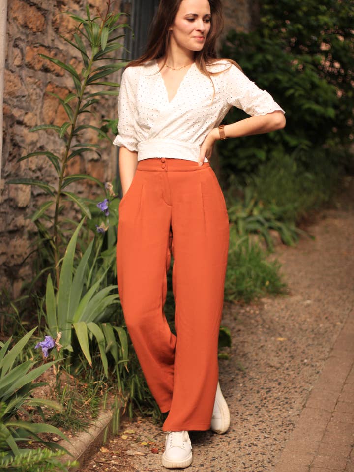 Patron de couture - Le pantalon Nuria pour la vente par Cha' coud