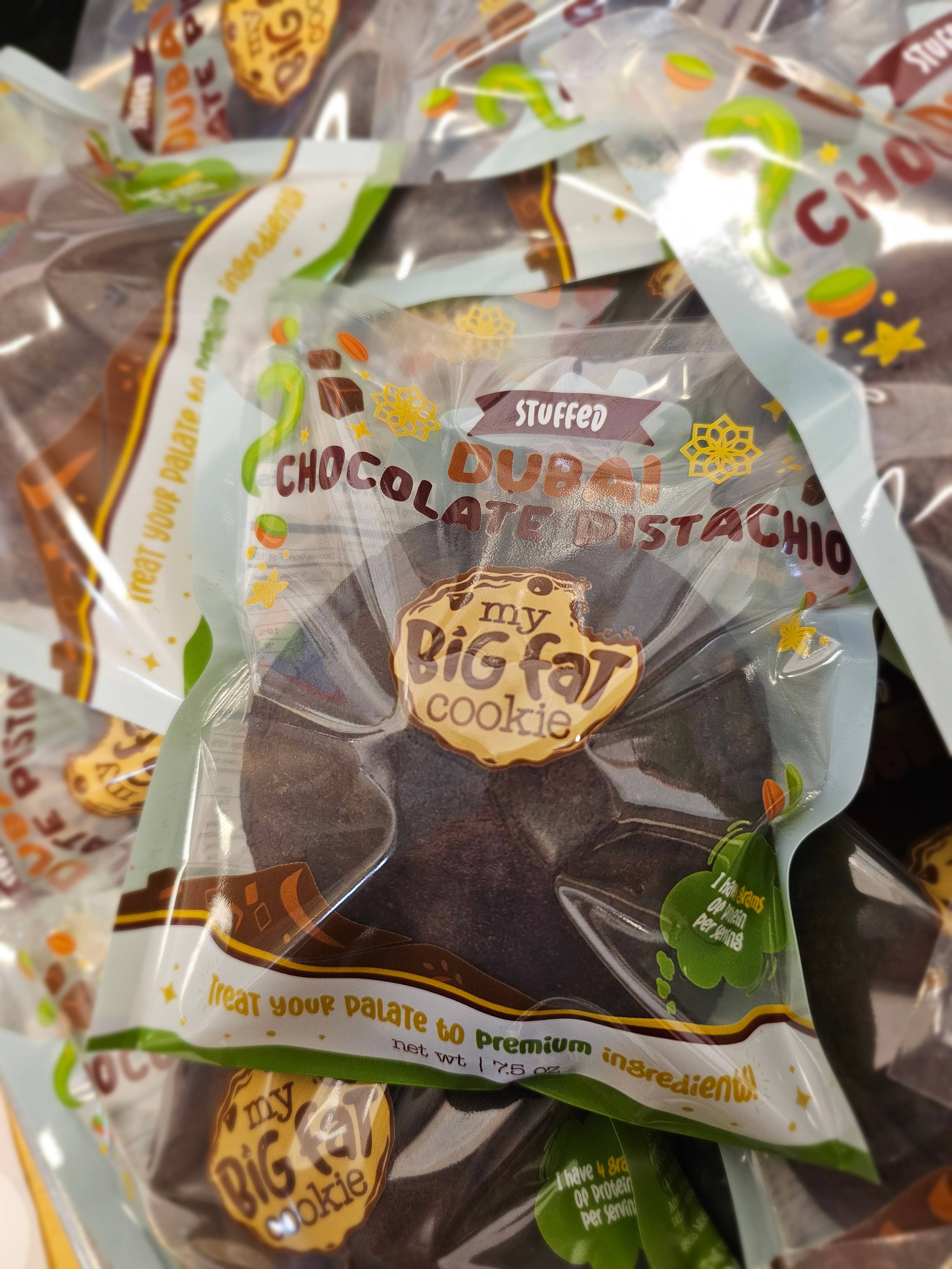 My Big Fat Cookie - Wholesale Cookie - STUFFED: Dubai Chocolate Pistachio Cookie1