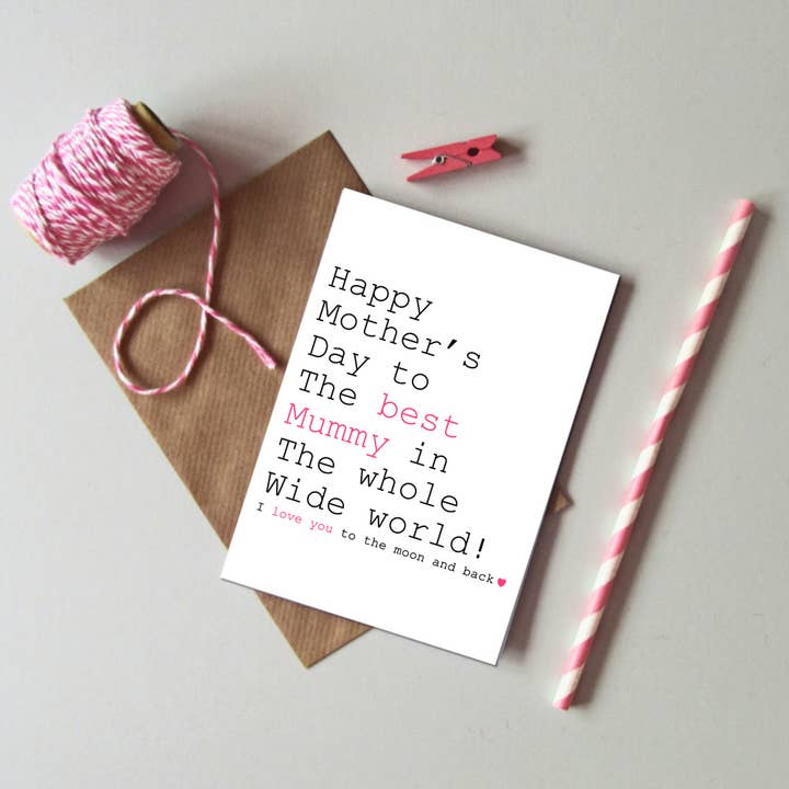 Best Mummy in the World Card for wholesale by Always Sparkle