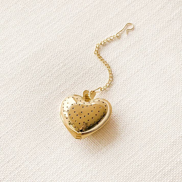 Magnifique Hearts - Wholesale Theevergiet/infuser - Hartvormige gouden thee-ei voor losse thee en kruiden