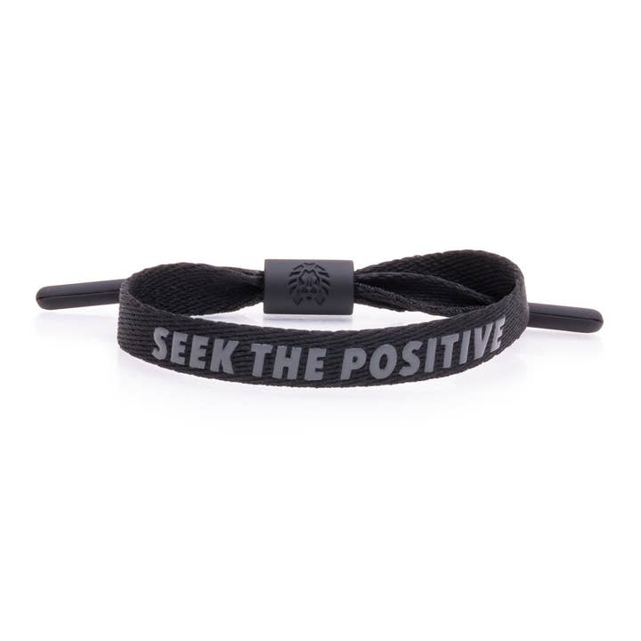 "Seek the Positive" Printed Single Lace Bracelet for wholesale by Rastaclat