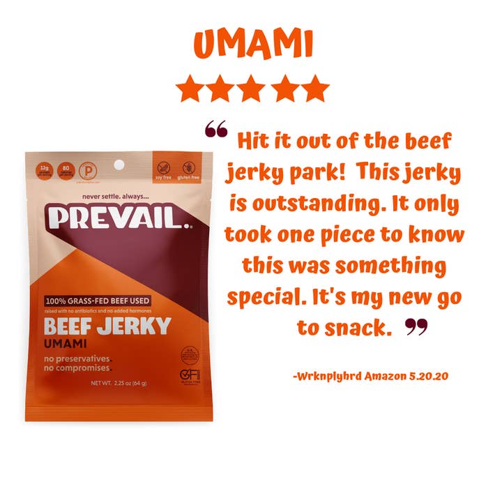 PREVAIL Jerky - Wholesale Jerky - Umami Beef Jerky