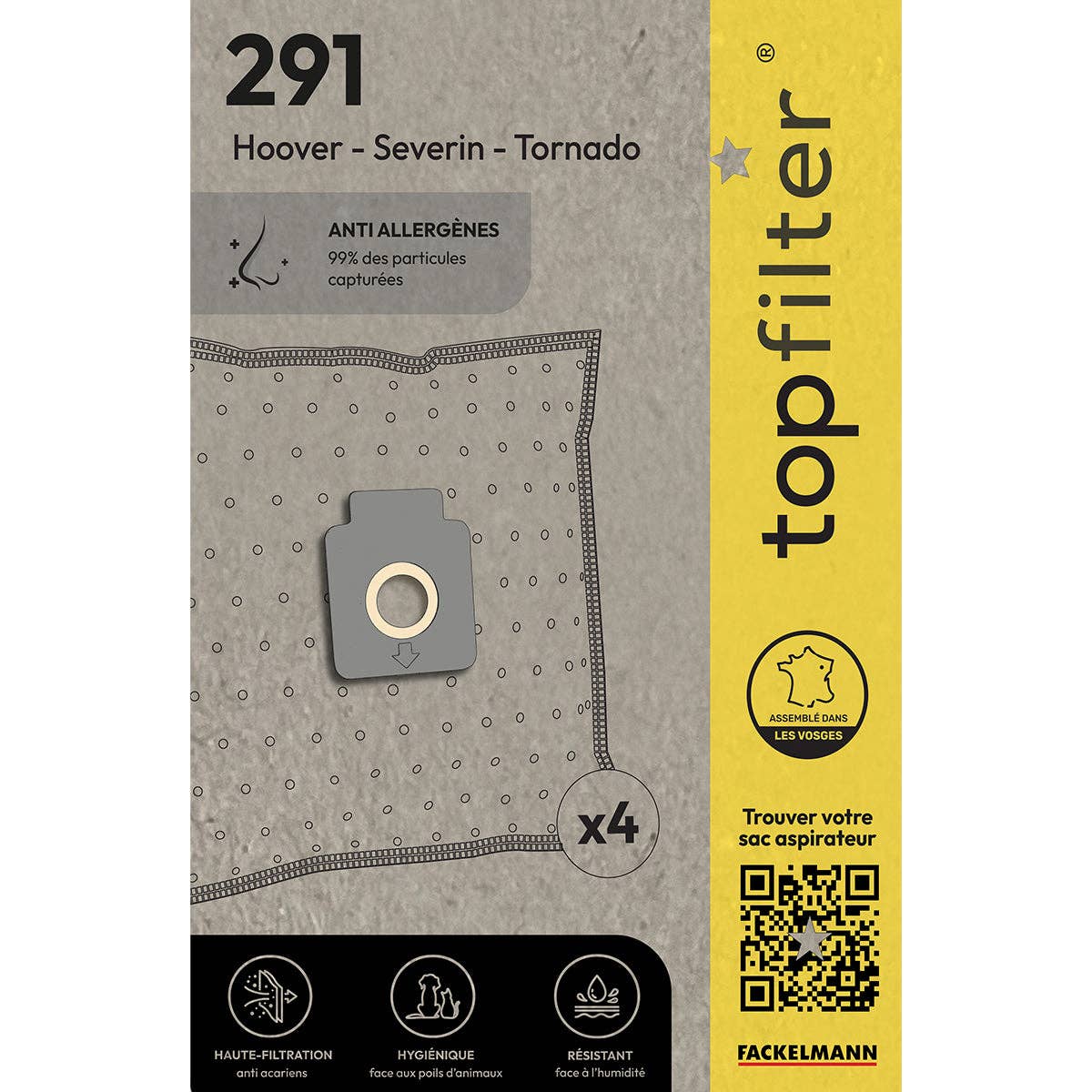 Zenker - Wholesale Vacuum Cleaner - Set of 4 vacuum bags for Hoover TopFilter Premium0