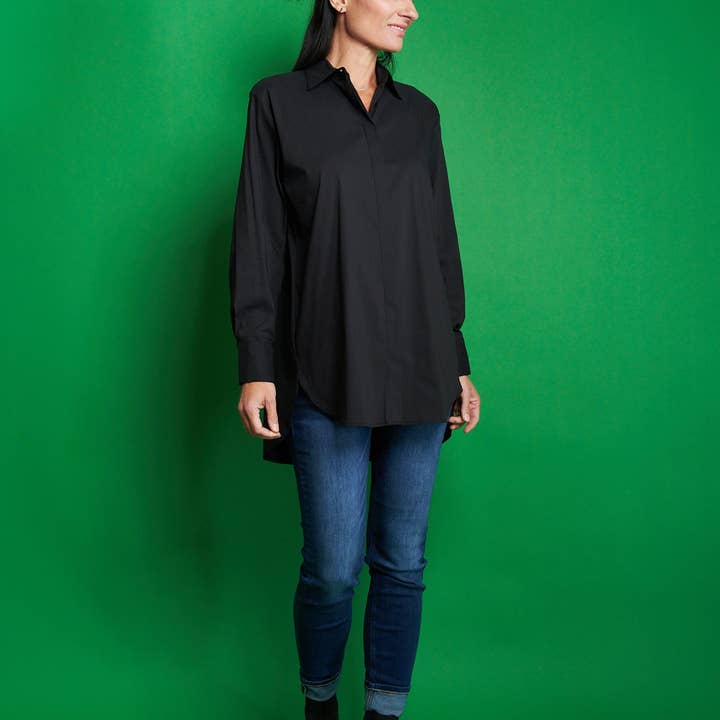 Blusa sobredimensionada Seidel negra para venta al por mayor de Friedrich Seidel GmbH