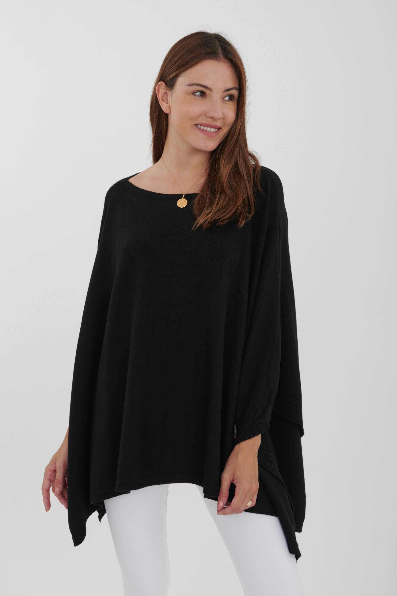ORNELLA PARIS - Wholesale Poncho - Women's - LEL-P22269 cashmere poncho11