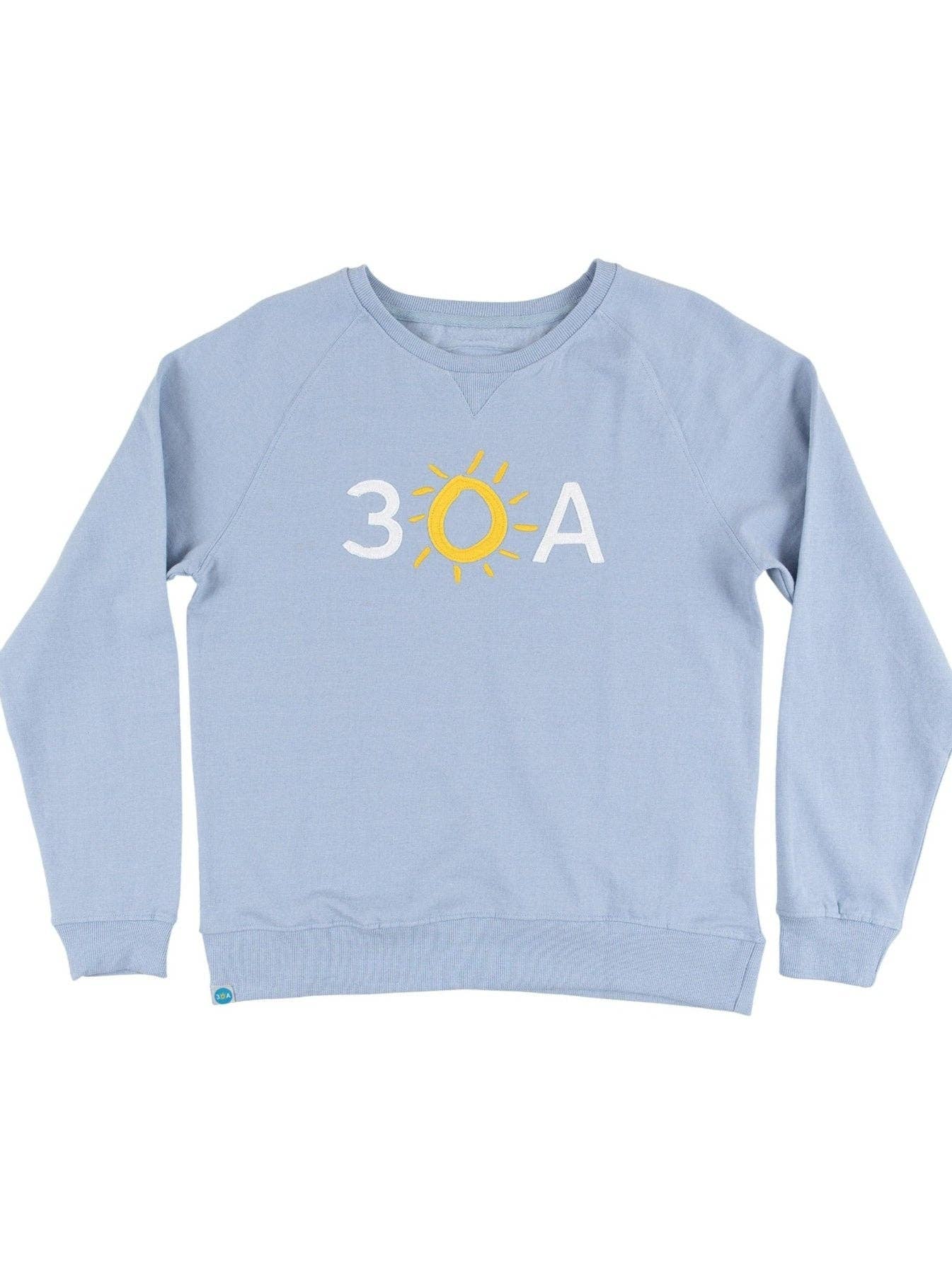 30A Gear - Wholesale Graphic Sweatshirt - Women's - 30A Block Logo Applique Recycled Sweatshirt5