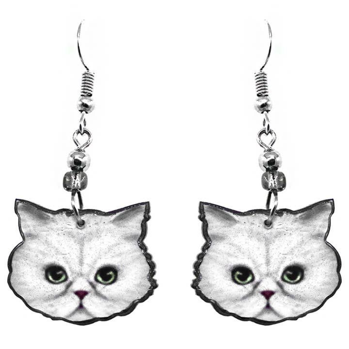 Pichincha - Wholesale Dangle Earrings - Acrylic Cat Face Pet Dangle Earrings6