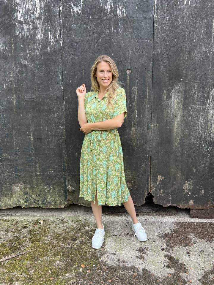 Dress Genua Barok Green voor wholesale door Cluca