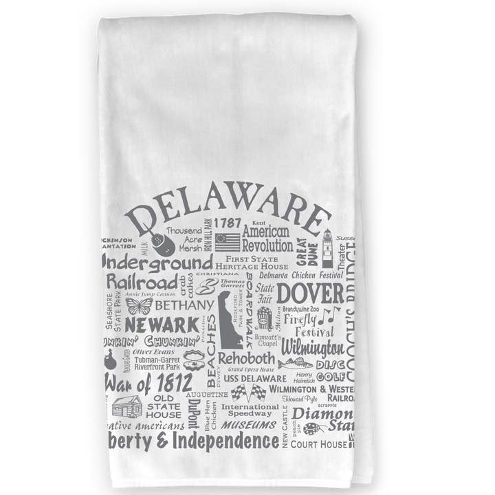 The Buffalo Works - Wholesale Tea Towel - Delaware Destination Kitchen Towel - Where Life Takes You1