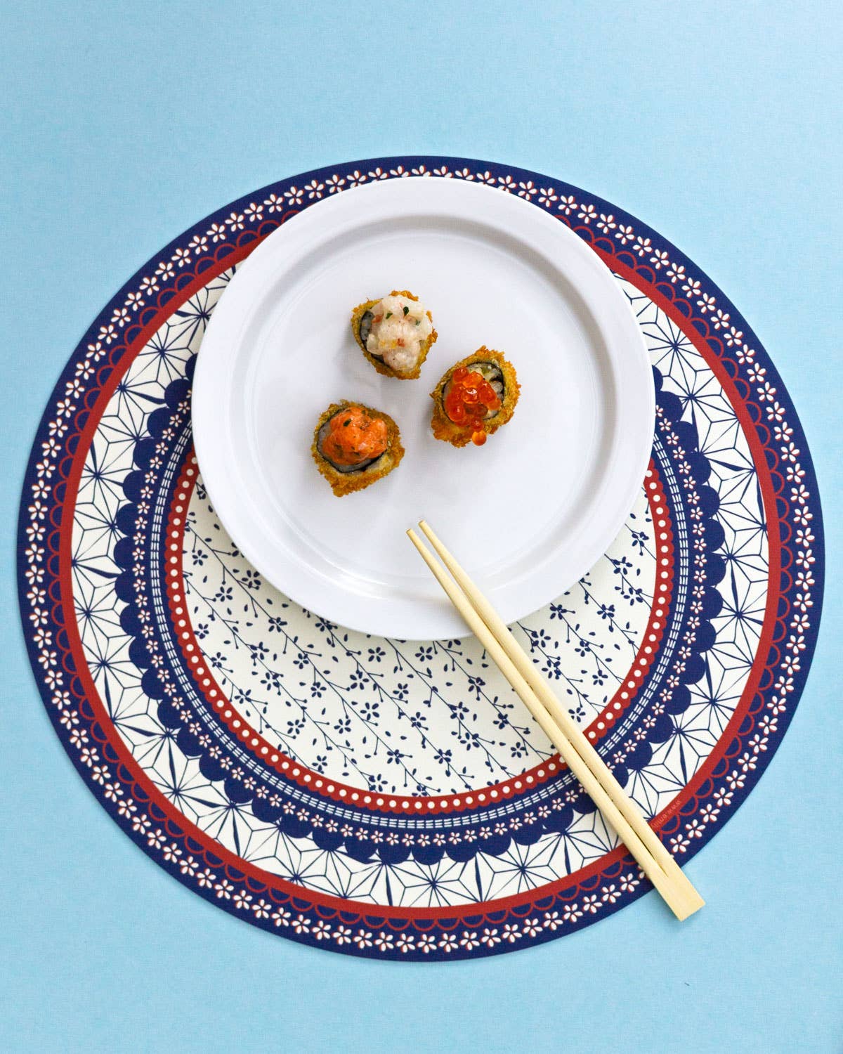 Emily Evans - Vente Sets de table - Ensemble de 6 sets de table ronds motif Japon