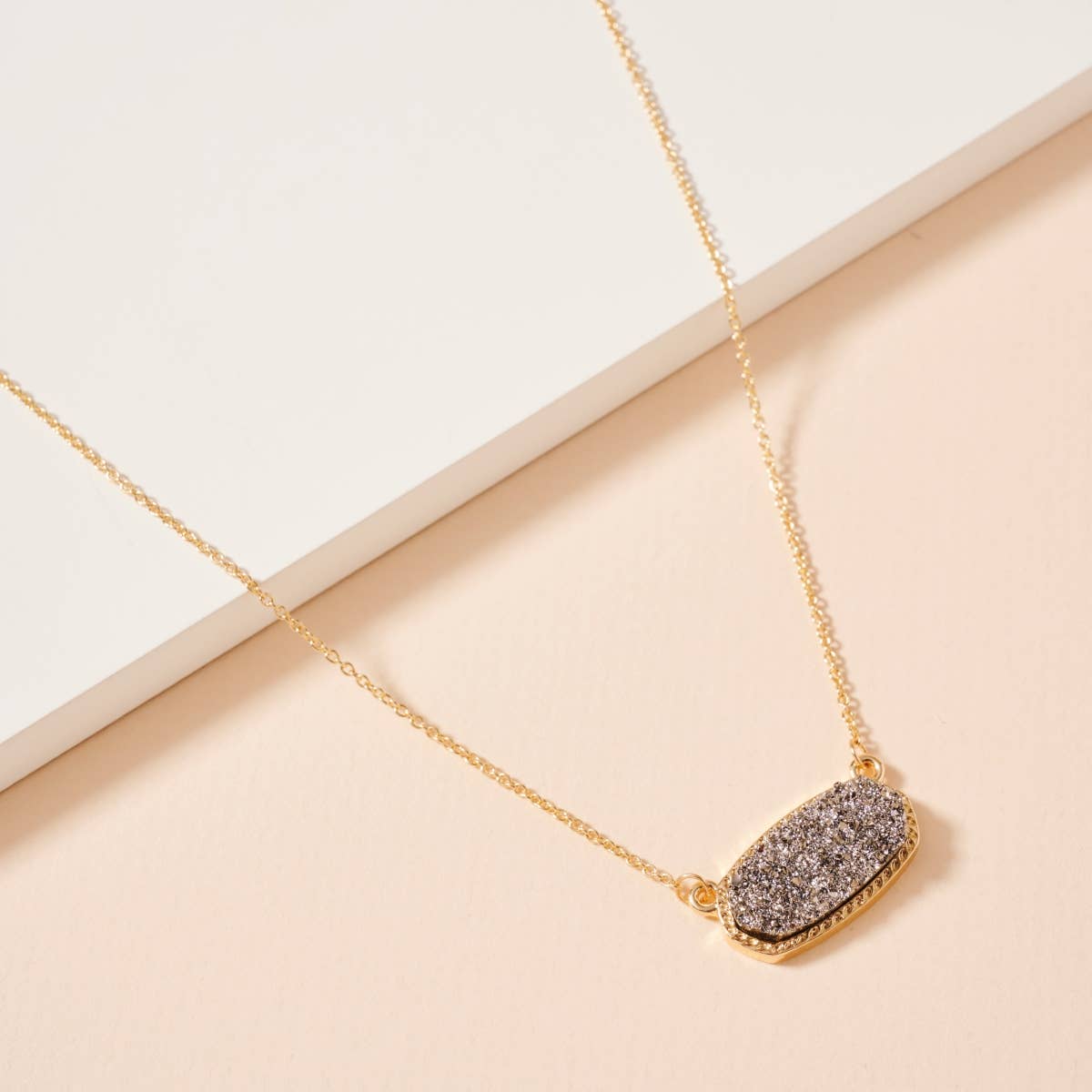 Lilla Haven - Wholesale Pendant/Charm Necklace - Druzy Stone Charm Short Necklace20