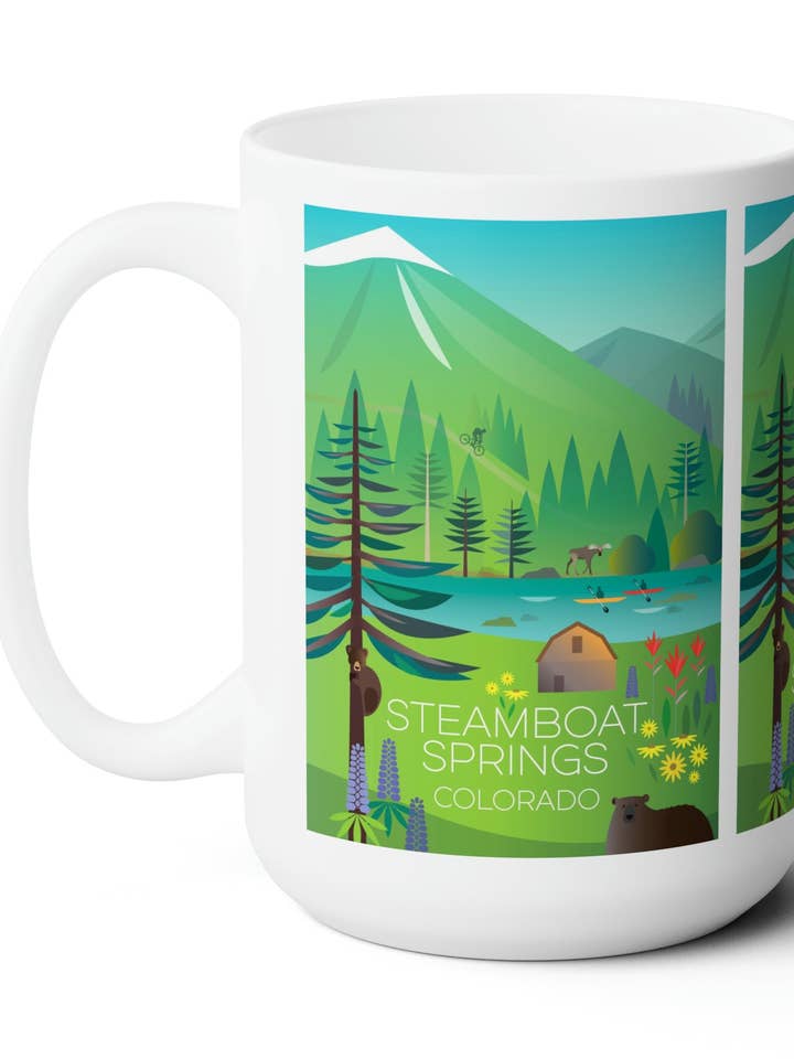 Steamboat Springs (zomer) keramische mok 11oz voor wholesale door Max & Oscar