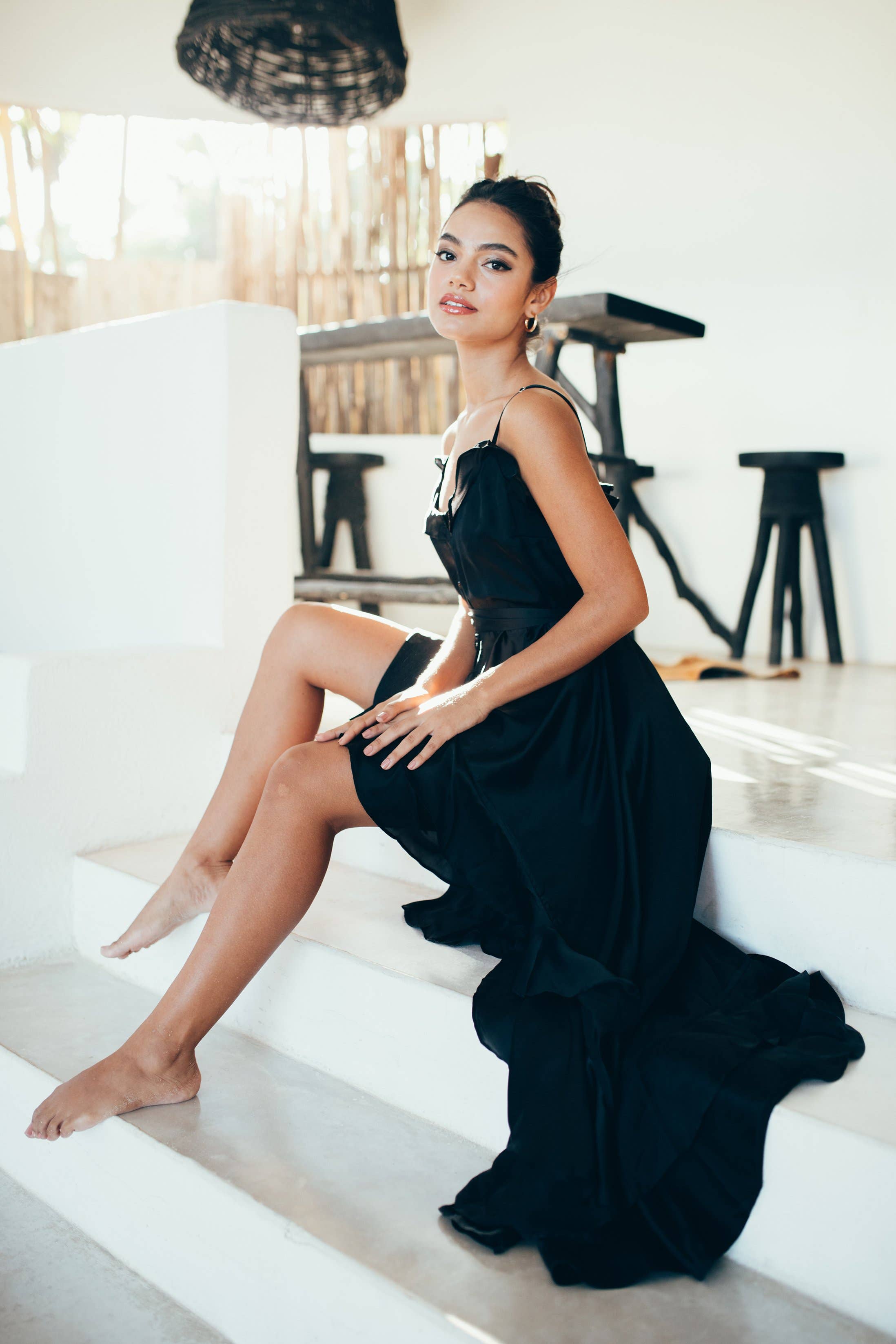 Sukiso - Wholesale Dress - Women's - Juliet High to Low Dress in Black3