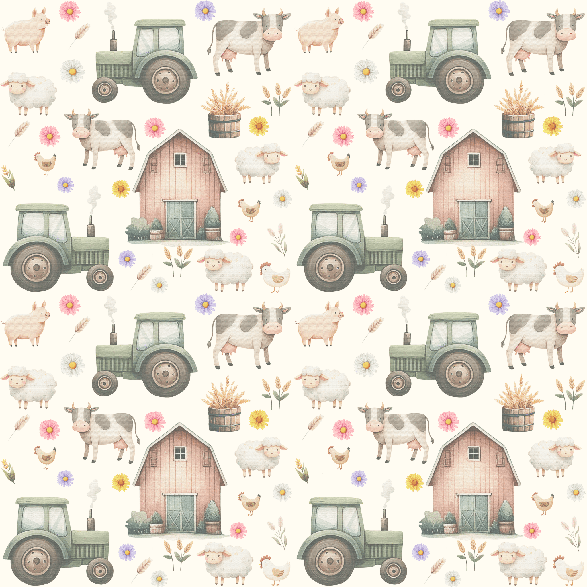 Lokipawz - Wholesale Flat Wrap - Cute Barnyard Gift Wrap15