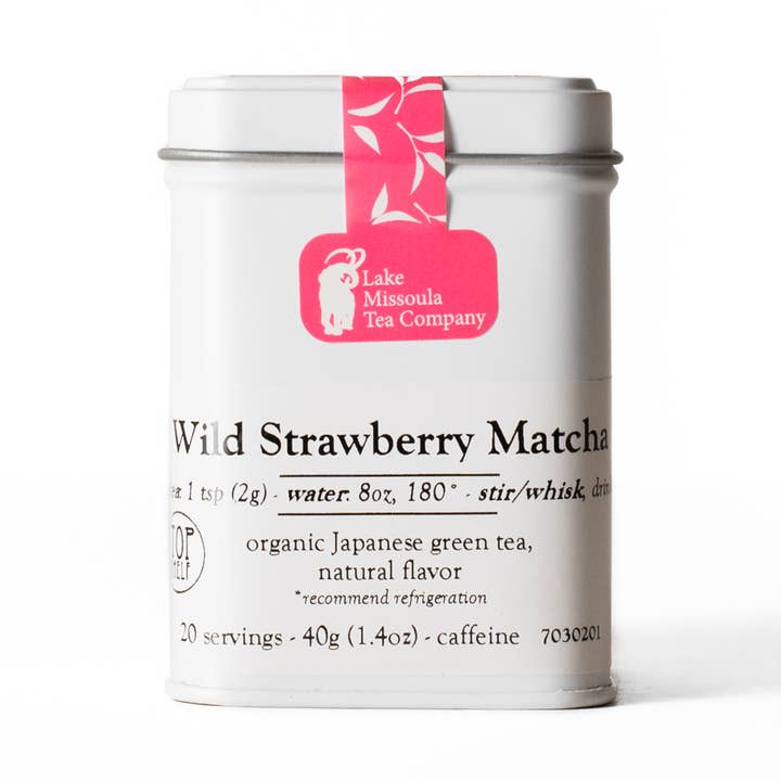 Wild Strawberry Matcha, Loose Tea, 2oz for wholesale by Lake Missoula Tea Company