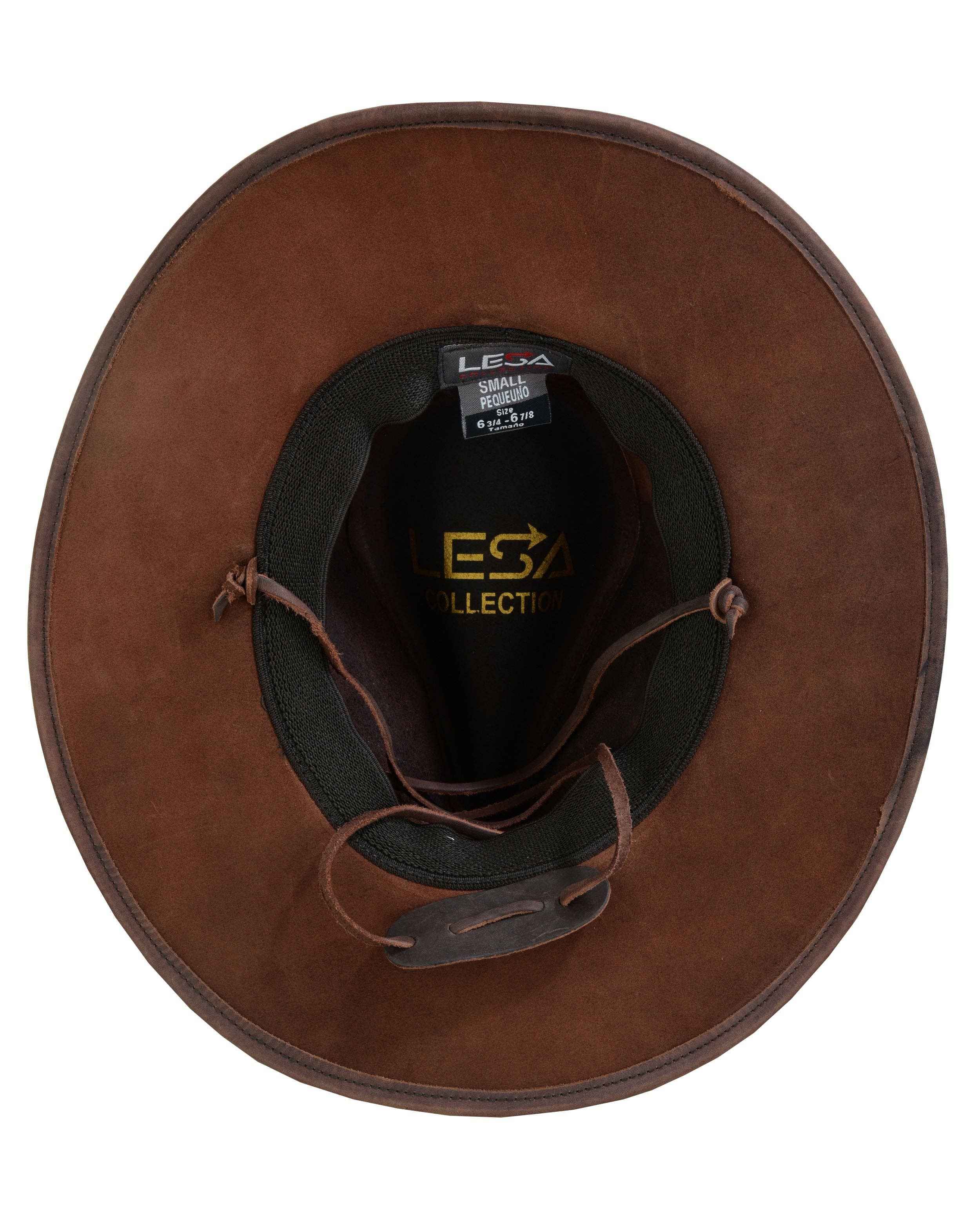 Lesa collection inc - Wholesale Cowboy Hat - Unisex - DEADWOOD LEATHER WESTERN COWBOY HAT2