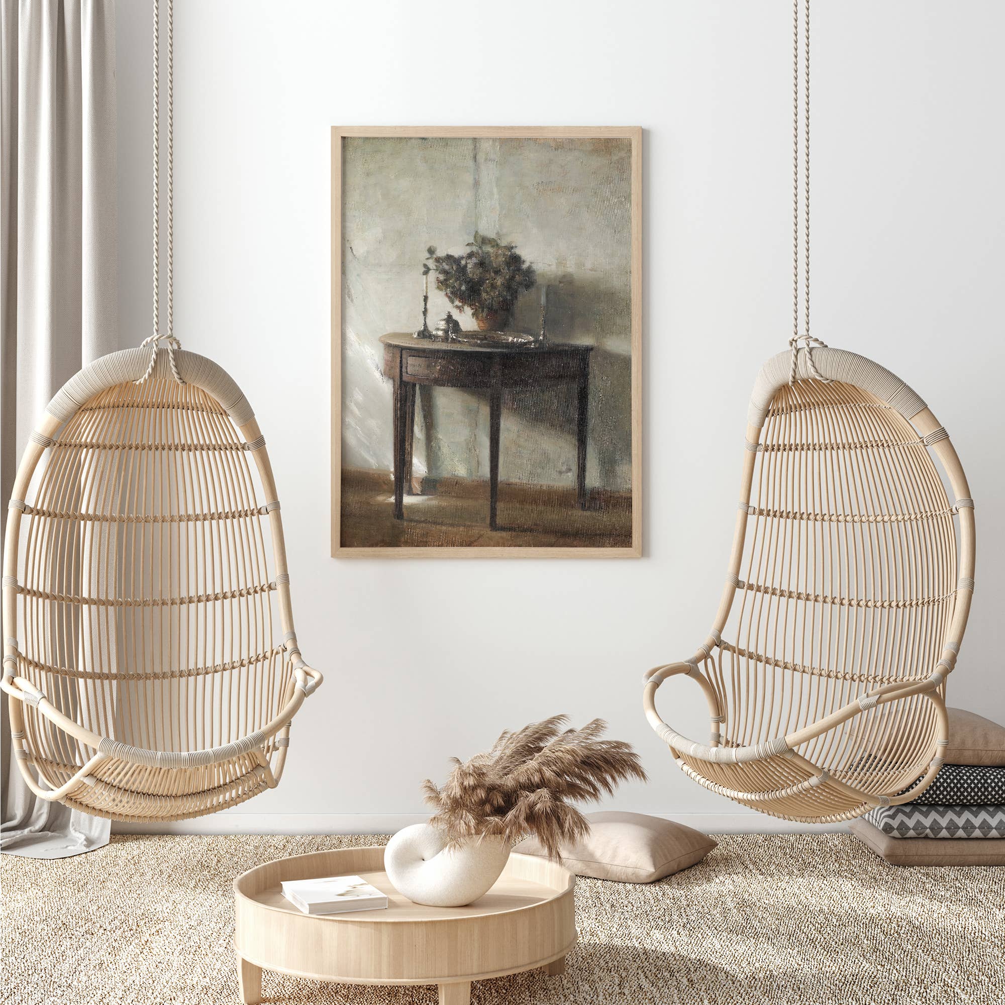 Sugar & Canvas - Wholesale Art Print - Vintage Farmhouse Table Interior Art Print VP2338