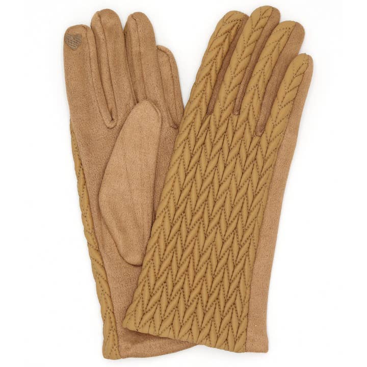 Hana - Wholesale Gloves - Women's - Quilted Textured Pattern Winter Gloves4