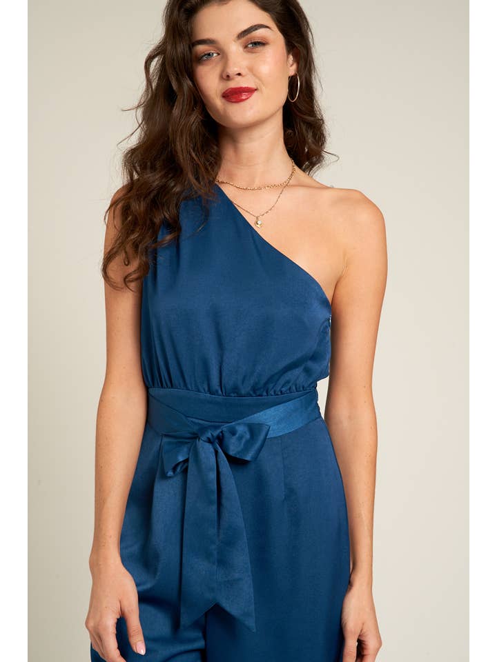 En Crème - Wholesale Jumpsuit - Women's - One Shoulder Jumpsuit with Back Tie11