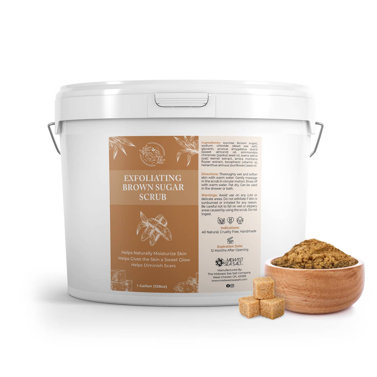 The Midwest Sea Salt Company - Wholesale Body Scrub/Exfoliant - Exfoliating Brown Sugar Body Scrub - 128oz0