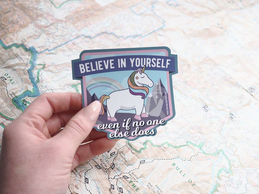 Sentinel Supply - Wholesale Sticker - Believe in Yourself Cute Rainbow Unicorn Sticker6