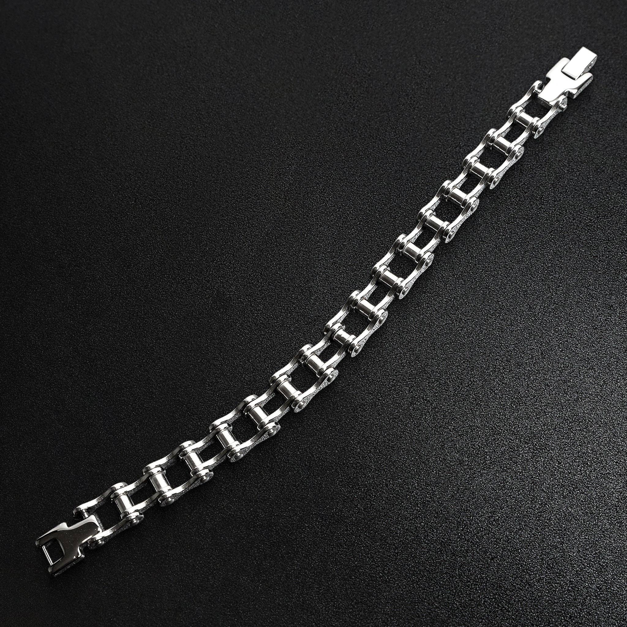 WJW - Wholesale Link & Chain Bracelet - Stainless Steel Bike Chain Bracelet2