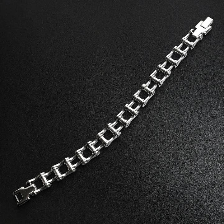 WJW - Wholesale Link & Chain Bracelet - Stainless Steel Bike Chain Bracelet2