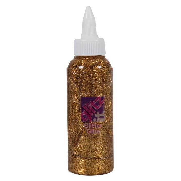 Glitz it Glitter Glue, Dark Gold, 120ml for wholesale by West Design Products