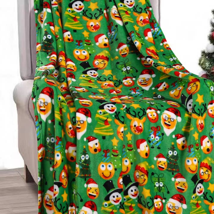 Infinite Basics - Wholesale Throw Blanket - Christmas Blanket Cozy Festive Holiday Throw Blanket 50" x 60"24
