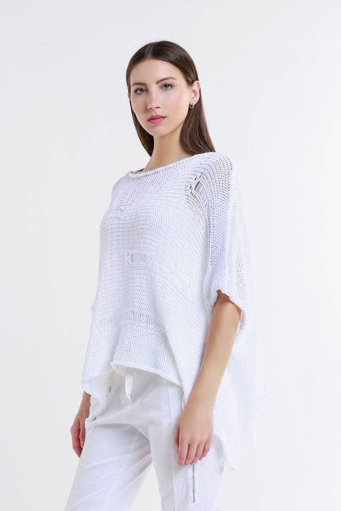 TINA Stephens Italy/Tees By Tina – Top de malha - Mulher por atacado – Camisola de malha com barra aberta Jean Elbow Slv (BQ909)6